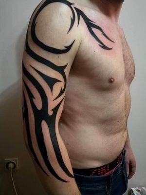 Tribal tattoo free hand design