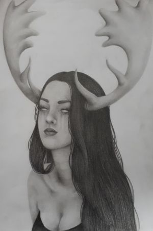 #deer #moose #womanportrait #creepy 
