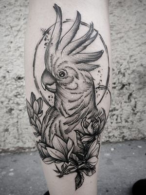 #kuro #kurotrash #tattoo #tattooing #tattoos #tattooed #tattooer #black #blackandwhite #blackwork #blackworkers #ink #inked #darkartists #darkart #parrot #bird #onlythedarkest #blackarts #blackink #sketch #tattooart #tattooartist #vienna #wien #sketchy #flowers #flower #magnolia 