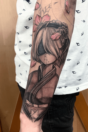 Asian-style Geisha forearm piece