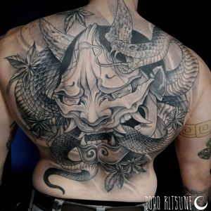 Hannya and the snake, back piece new Japanese 