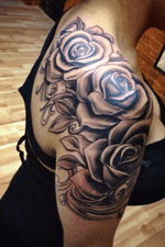 #freehand #rose tattoo for appointment text (419)788-2743