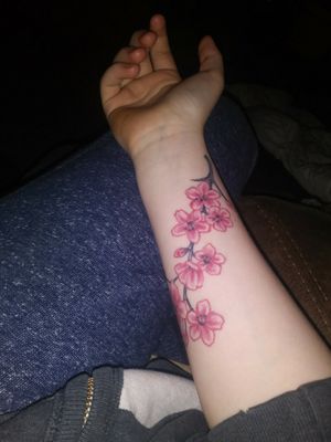 Cherry blossom tat pre-touch up
