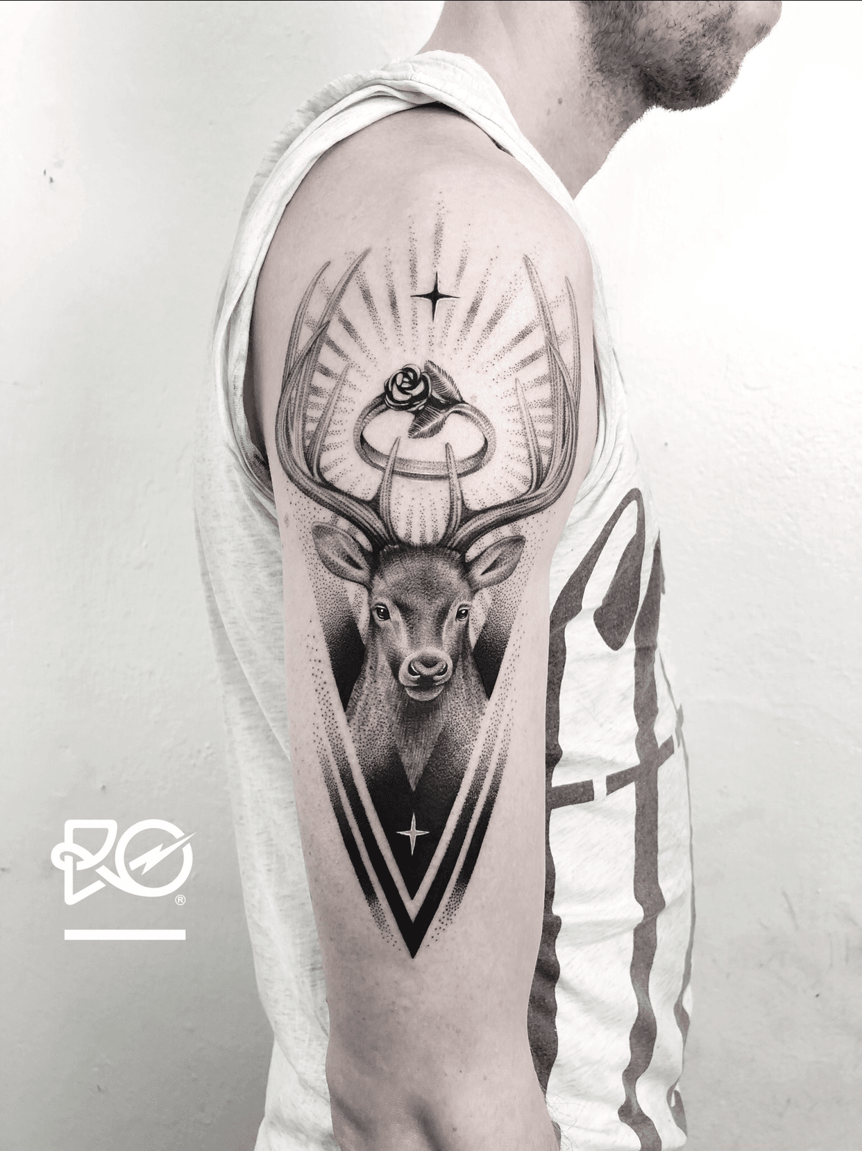 Advice For Background On this Deer Portrait arm  rtattooadvice