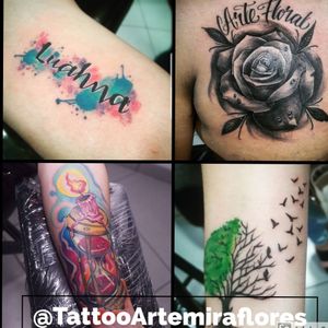 Estilo #watercolortattoo #blackandgray #leteringtattoo 