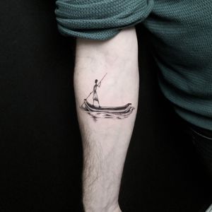 "..row your boat Gently down the stream.." Inked by the very talented @croco_juice for more info and to schedule appointment please PM us or call 09-7421677 Or just book yourself at https://yoman.co.il/KoiTattoo #row #kayaking #figure #line #black #blacktattoo #art #artistsoninstagram #instagood #instagram #inspiration #koitattooil #tattooed #tattoo #tattooideas #tattooart #a #original #design