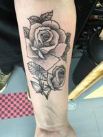 Rose on the forearm of a babe 