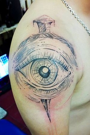 #eye #linework #shoulder #free #Simple #kurosumiink 