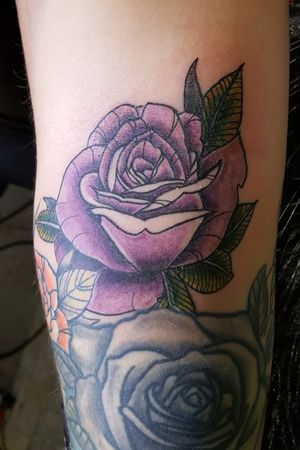 Purple rose on the ditch of the arm ...#rose #RoseTattoos #rosetattoo #flowertattoo #flower #colourtattoo #colours #colour #neotraditionaltattoos #neotraditionaltattoo #tattooed #tattooedwomen #inkedgirl #inked #ink #purpleflower #purpleroses #tattooart #tattooartist 