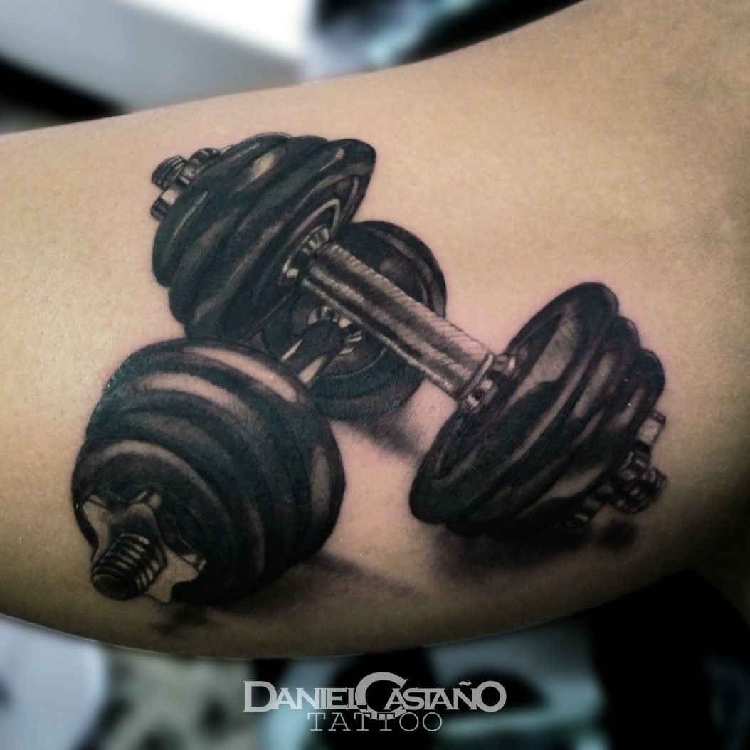Discover more than 79 dumbbell tattoo on neck best  thtantai2