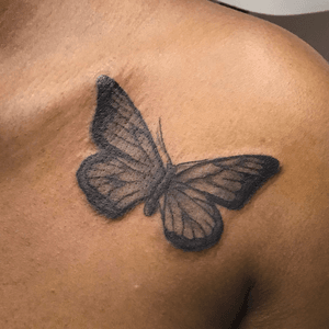 Black and grey Butterfly #tattoos #butterfly 