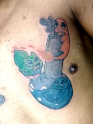 Rip one on the #pokebong 😂  #girlinker #inkbabe #triniink #trinidad #868tattoos #blankcanvasartistry 