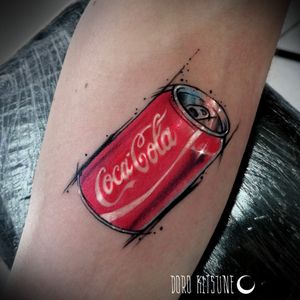 Color tattoo coca cola  tank 