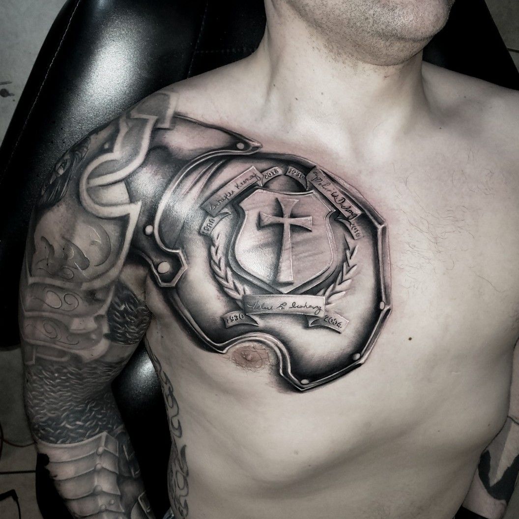 Top 70 Best Shield Tattoo Design Ideas For Men  Armor Body Art
