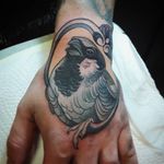 Neo Traditional tattoo by Bjorn Liebner #BjornLiebner #tattooartist #neotraditional #illustrative #darkart #antique #vintage #Japanese #bird #filigree #handtattoo