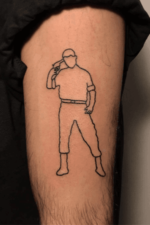 Handpoked soldier. Taken from an old photo of customer’s father 