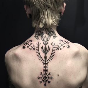 Croatian folk tribal tattoo by Ciara Havishya #CiaraHavishya #neotribaltattoo #tribaltattoo #tribal #blackwork #illustrative #pattern #shapes