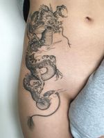 Dragon tattoo by The Hanged #TheHanged #dragontattoos #dragontattoo #dragon #mythicalcreature #myth #legend #magic #fable