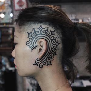 Tribal tattoo by James Lau #JamesLau #neotribaltattoo #tribaltattoo #tribal #blackwork #illustrative #pattern #shapes