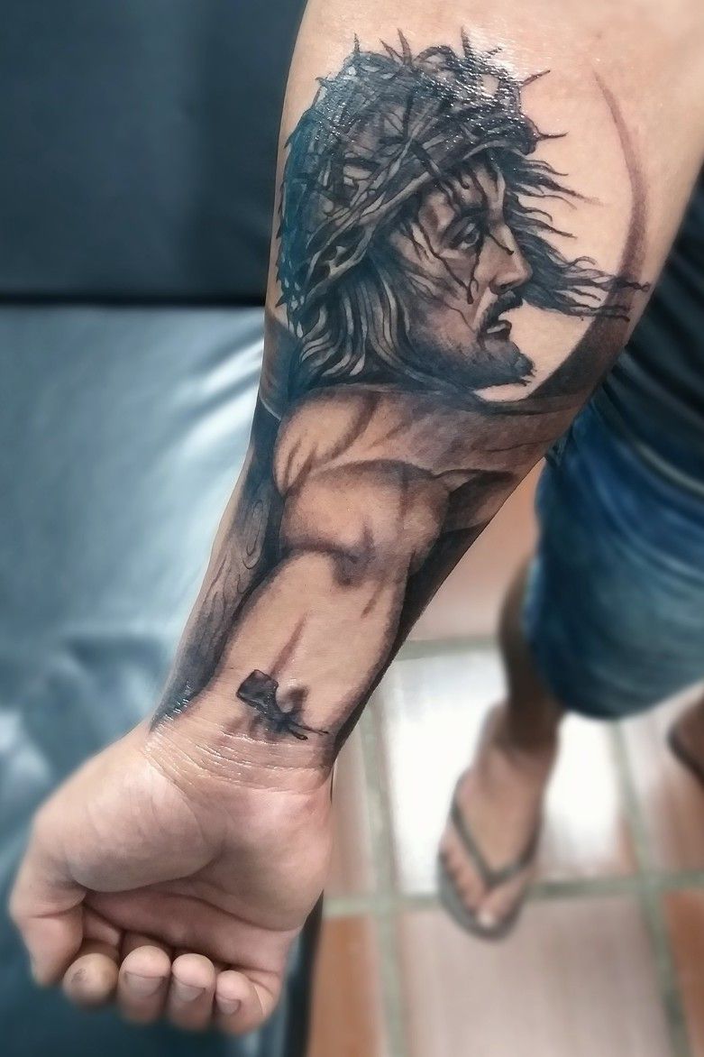 Tattoo uploaded by Jack Rymer  He came he died he arose he ascended  and he is coming back christian jesus thecross  Tattoodo
