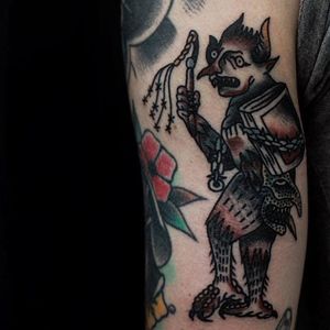 Demon Tattoo by Osang Kwon #demon #demontattoo #traditional #traditionaltattoo #oldschool #oldschooltattoo #darktraditional #darkoldschool #darktattoos #OsangKwon