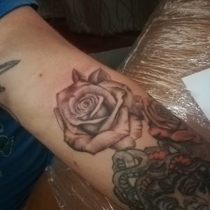 Self tattoo... Rosa Black and Grey! 