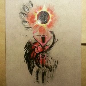 The San Pedro drawing previously Made before the actual tattoo