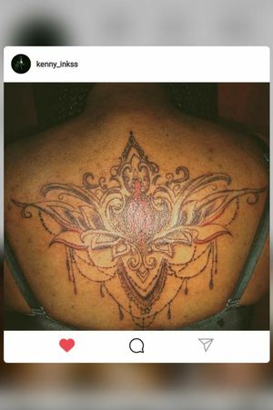Lotus flower back Tattoo design