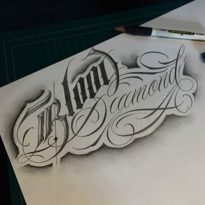 “Blood Diamond” #crystal #🇰🇷 #blacklettering #script #blackletters #calligraphy #customlettering #edgy #letteringtattoo #customtattoo #inked #hiphop #scripttattoo #lyrics #lettering #letras #dailysketch #freehandtattoo #handdrawing #calligraphytattoo #calligrafy #blackcalligraphy #치카노레터링 #커스텀레터링 #치카노타투