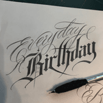 Everyday is ur birthday😘 yeah I hope. #crystal #🇰🇷 #blacklettering #script #blackletters #calligraphy #customlettering #edgy #letteringtattoo #customtattoo #inked #hiphop #scripttattoo #lyrics #lettering #letras #dailysketch #freehandtattoo #handdrawing #calligraphytattoo #calligrafy #blackcalligraphy #치카노레터링 #커스텀레터링 #치카노타투