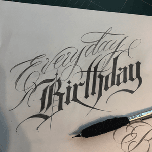 Everyday is ur birthday😘yeah I hope.#crystal #🇰🇷 #blacklettering #script #blackletters #calligraphy #customlettering #edgy #letteringtattoo #customtattoo #inked #hiphop #scripttattoo #lyrics #lettering #letras #dailysketch #freehandtattoo #handdrawing #calligraphytattoo #calligrafy #blackcalligraphy #치카노레터링 #커스텀레터링 #치카노타투