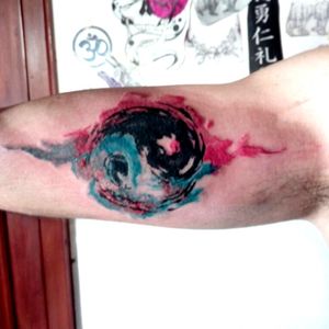 #yingyang #blue&red #firsttattoo 