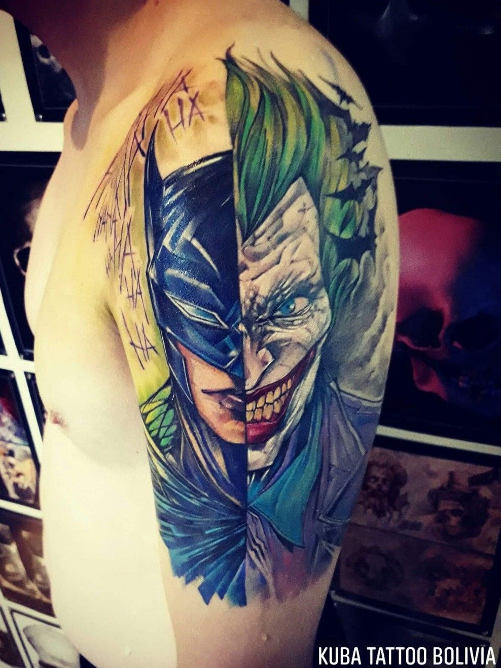 Batman vs Joker tattoo by Kozo Tattoo  Photo 30634
