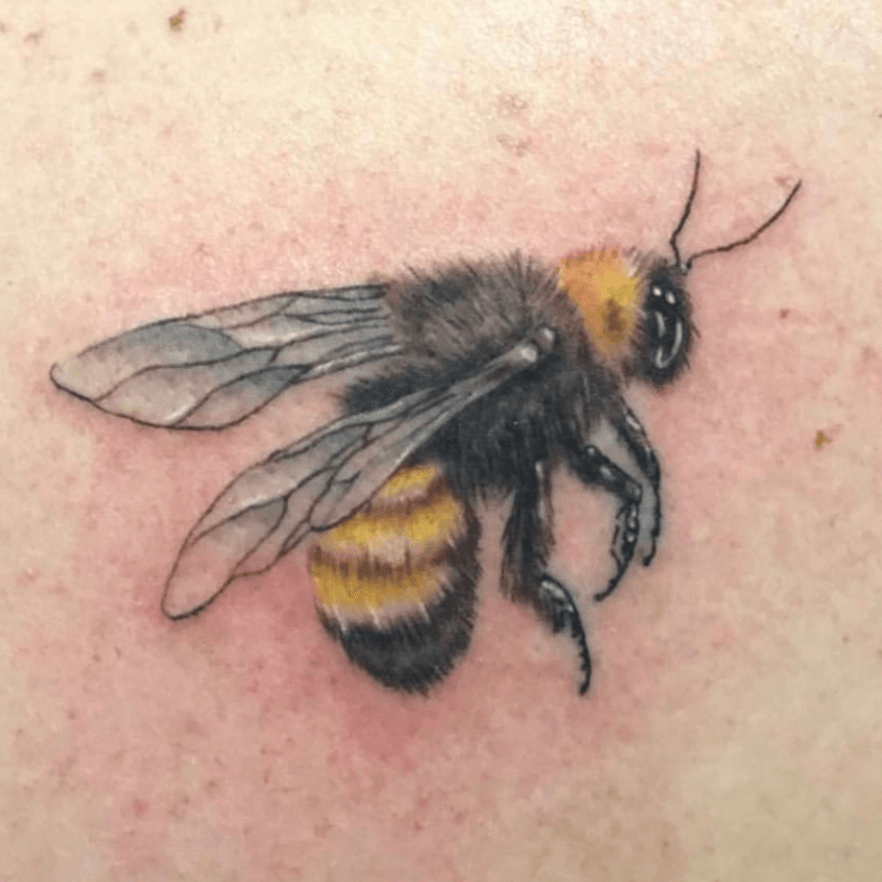 Ink Master  This little bee may not be eye popping at first glance but  its less than 2 inches big With all that detail on such a small tattoo  you cant