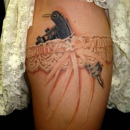 garter belt tattoo with gun Urban Dictionary: eating pussy main image 0
