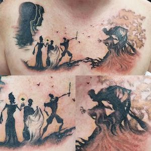 Harry Potter piece with cover up top left. Done by Klaire Ader at Inky Needles in Birmingham uk. #harrypotter #harrypottertattoo #finelinetattoo #fineline 