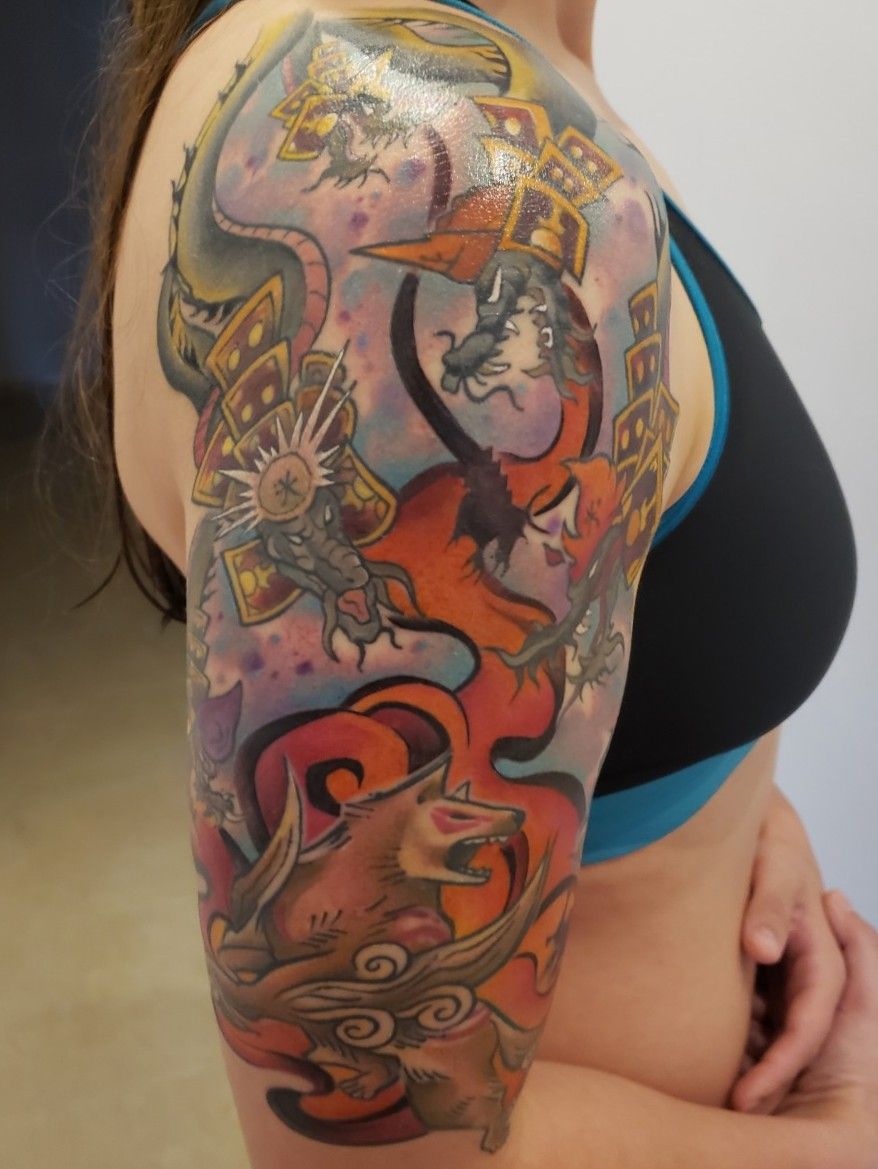 okami tattoo sleeve
