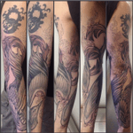 #phoenix #fenice #inflames #blackandgrey #arm #tattooedarm #tattoo #decoration #rebirth #ashes #revy #illistration #fantasy 