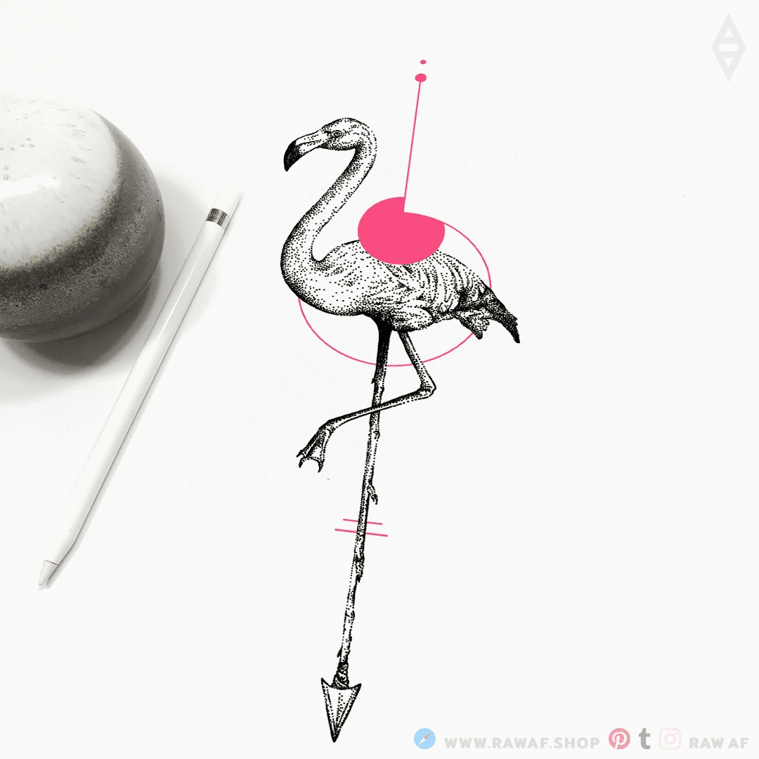 10 Stylish and Stunning Flamingo Bird Tattoo Designs