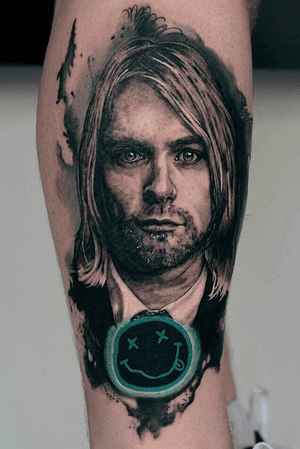 #realism #blackandgrey #tattoo #kurtcobain #Nirvana #realistic 