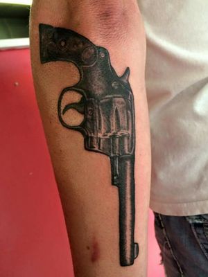 Gun on the arm. This was fun to do