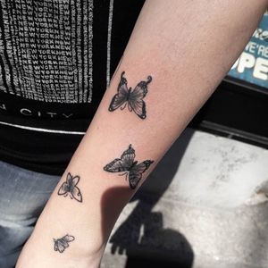 Butterflies 🌊#tattoo #tattoos #tattooist #bodyart #butterflytattoo 