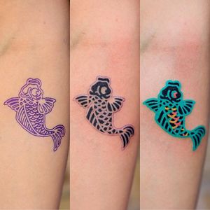 Fish tattoo by Zzizzi #Zzizzi #fishtattoo #fishtattoos #fish #seacreature #oceanlife #animal #ocean #water #pisces #nature #handpoke #koi #color #illustrative
