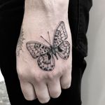 #totemica #tunguska #black #butterfly #entomology #fineline #hand #tattoo #adrenalinktattooing #marghera #venezia #italy #blackclaw #blacktattooart #tattoolifemagazine #tattoodo #blackworkers