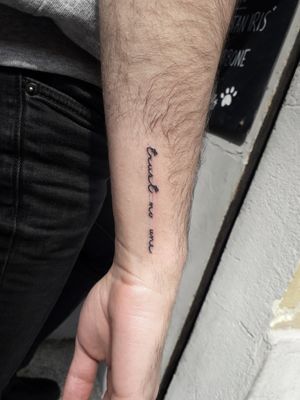 "trust no one"#tattoo #quotetattoo #trustnoonetattoo
