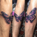Color butterfly on forearm 