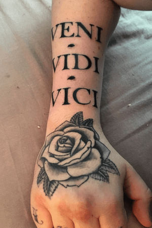 VENI VIDI VICI ⚔️ Tattoo done at @kimtattoo_kech 🔥 Book yours now! ☾ ☾  Customizable Flash Tattoos Available DM or Email for more info ☾ ☾