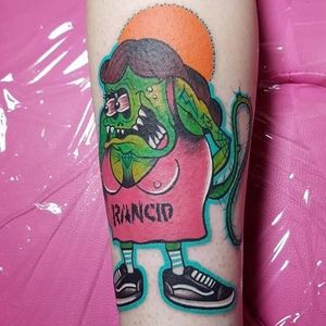 Rat Fink tattoo by Stefanie Hübscher da Rosa #StefanieHübscherdaRosa #RatFinktattoos #RatFinktattoo #RatFink #color #KustomKulture #rockabilly #hotrod #hotrodtattoo