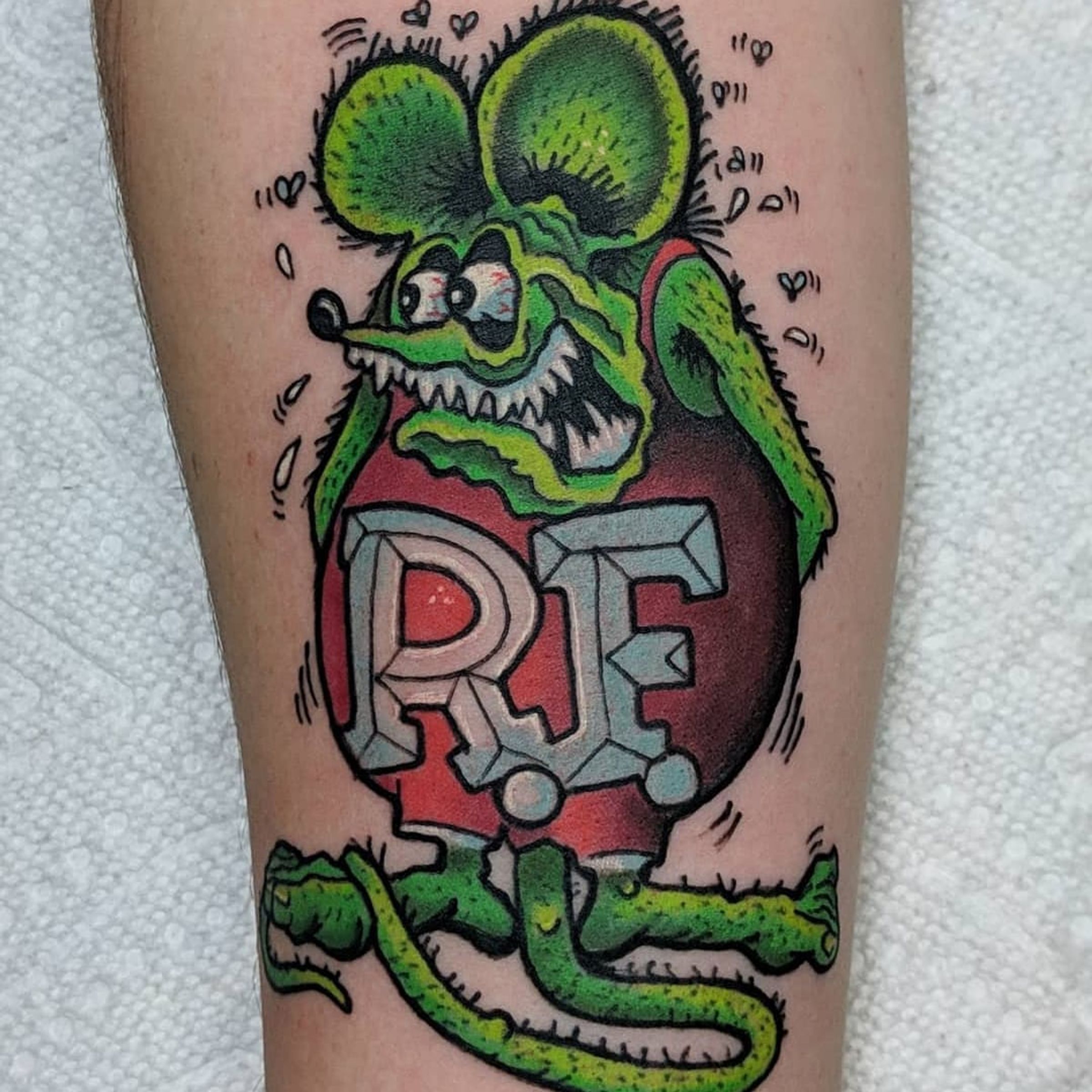 Tattoo uploaded by Tattoodo • Rat Fink tattoo by Zac Kinder ZacKinder