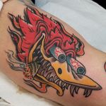 Rat Fink tattoo by Jacob Spivey #JacobSpivey #RatFinktattoos #RatFinktattoo #RatFink #color #KustomKulture #rockabilly #hotrod #hotrodtattoo